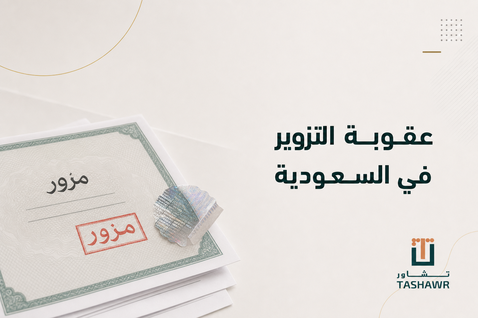 عقوبة التزوير في السعودية: الأنواع والإجراءات النظامية